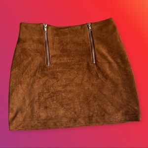 Soft Vegan Suede Mini Skirt